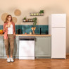 Cecotec réfrigérateur combi 2 d bolero coolmarket 348 nf blanc e. compresseur inverter, 348l, nofrost, classe e, design élégant.