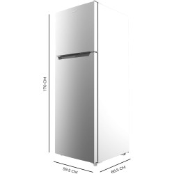 Cecotec Réfrigérateur à deux portes Bolero CoolMarket 2D 348 NF Inox E. Compresseur Inverter, 348L, NoFrost, classe E, design in