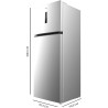 Cecotec Refrigerateur Congelateur Combiné Bolero CoolMarket 2D 465 NF Inox E. Réfrigérateur 465L, No Frost, écran extérieur avec