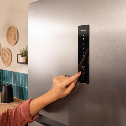 Cecotec Refrigerateur Congelateur Combiné Bolero CoolMarket 2D 465 NF Inox E. Réfrigérateur 465L, No Frost, écran extérieur avec