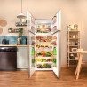 Cecotec Refrigerateur Congelateur Combiné Bolero CoolMarket 2D 465 NF Inox E. Réfrigérateur 465L, No Frost, écran extérieur avec