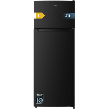 Cecotec réfrigérateur combiné 2 portes bolero coolmarket 211 noir e. capacité 211l, dégivrage automatique, classe e, congélation