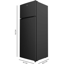 Cecotec réfrigérateur combiné 2 portes bolero coolmarket 211 noir e. capacité 211l, dégivrage automatique, classe e, congélation