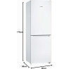 Bosch KGN33NWEB Série 2 - Réfrigérateur combiné, pose-libre, éclairage LED | Total NoFrost contre la formation de glace, MultiBo
