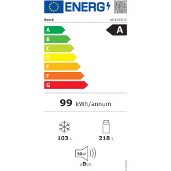 Bosch KGN362I1F Série 4 - Réfrigérateur combiné, pose-libre, Perfect Fit