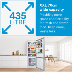 Bosch KGN49XWEA Série 4 - Réfrigérateur combiné, pose-libre, éclairage LED