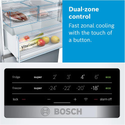 Bosch KGN49XWEA Série 4 - Réfrigérateur combiné, pose-libre, éclairage LED
