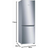 Bosch KGN33NLEB Série 2 - Réfrigérateur combiné, pose-libre, éclairage LED
