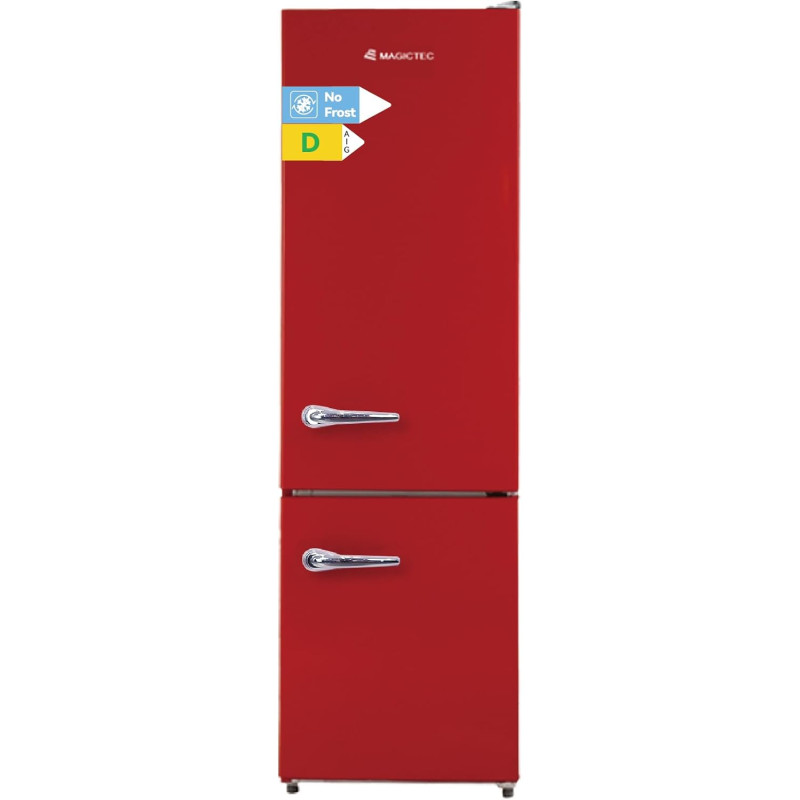 magictec Frigo vintage,Retro réfrigérateur congelateur | 179 cm | 236 L (168 L/68 L) | Total No Frost | Combinaison refrigerateu