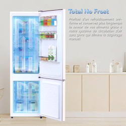 magictec Frigo vintage,Retro réfrigérateur congelateur | 179 cm | 236 L (168 L/68 L) | Total No Frost | Combinaison refrigerateu