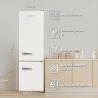 magictec Frigo vintage,Retro réfrigérateur congelateur | 179 cm | 236 L (168 L/68 L) | Total No Frost | Combinaison refrigerateu