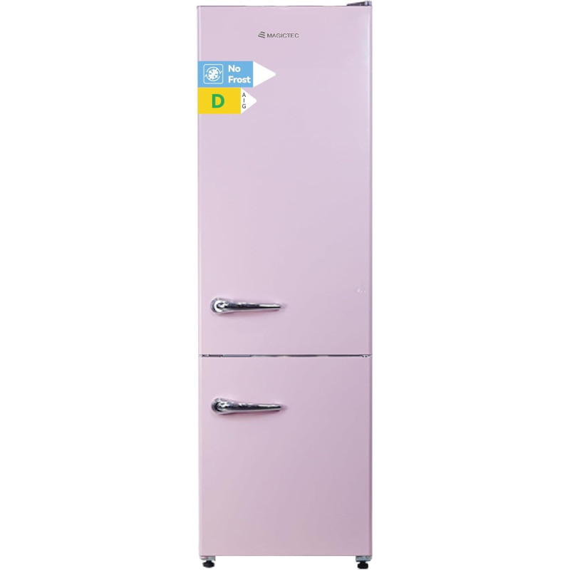 magictec Frigo vintage,Retro réfrigérateur congelateur | 179 cm | 236 L (168 L/68 L) | Total No Frost | Combinaison refrigerateu