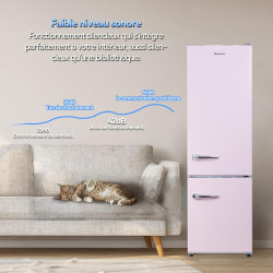 magictec Frigo vintage,Retro réfrigérateur congelateur | 179 cm | 236 L (168 L/68 L) | Total No Frost | Combinaison refrigerateu
