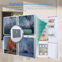 magictec Frigo vintage,Retro réfrigérateur congelateur | 179 cm | 236 L (168 L/68 L) | Total No Frost | Combinaison refrigerateu