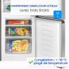 Bomann, KG320, Réfrigérateur et congélateur 175L, Contrôle de la température en continu, Charnières de porte à droite, interchan