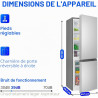 Bomann, KG320, Réfrigérateur et congélateur 175L, Contrôle de la température en continu, Charnières de porte à droite, interchan