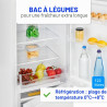 Bomann, KG320, Réfrigérateur et congélateur 175L, Contrôle de la température en continu, Charnières de porte à droite, interchan