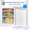 Bomann, KG320, Réfrigérateur et congélateur 175L, Contrôle de la température en continu, Charnières de porte à droite, interchan