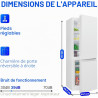 Bomann, KG320, Réfrigérateur et congélateur 175L, Contrôle de la température en continu, Charnières de porte à droite, interchan