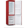 SEVERIN Réfrigérateur Congélateur combiné, Pose libre, Longueur 55 cm, 244 L, Classe D, Combiné Réfrigérateur design Rétro, Roug