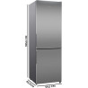 Cecotec Réfrigérateur Combi 2 Portes Bolero CoolMarket Combi 322 Inox E. 322 L, Hauteur 185 et 60 cm de Largeur, Basse Consommat
