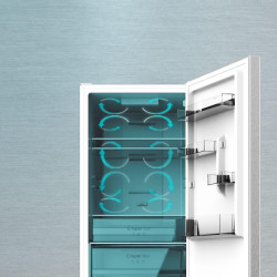 Cecotec Réfrigérateur Combi 2 Portes Bolero CoolMarket Combi 322 Inox E. 322 L, Hauteur 185 et 60 cm de Largeur, Basse Consommat