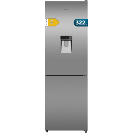 Cecotec Réfrigérateur Combiné Total No Frost de 322L Bolero CoolMarket Combi 322i WD Inox E. 185,5 cm de Hauteur, 59,5 cm de Lar