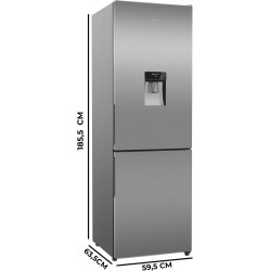 Cecotec Réfrigérateur Combiné Total No Frost de 322L Bolero CoolMarket Combi 322i WD Inox E. 185,5 cm de Hauteur, 59,5 cm de Lar