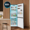 Cecotec Réfrigérateur Combiné Total No Frost de 322L Bolero CoolMarket Combi 322i WD Inox E. 185,5 cm de Hauteur, 59,5 cm de Lar