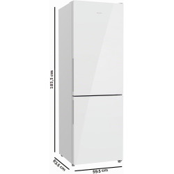 Cecotec réfrigérateur combiné total no frost 322l bolero coolmarket combi 322i blanc glass e. 185,5cm de hauteur, 59,5cm de larg