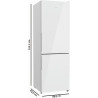 Cecotec réfrigérateur combiné total no frost 322l bolero coolmarket combi 322i blanc glass e. 185,5cm de hauteur, 59,5cm de larg