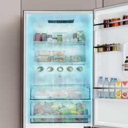 Cecotec réfrigérateur combiné total no frost 322l bolero coolmarket combi 322i blanc glass e. 185,5cm de hauteur, 59,5cm de larg