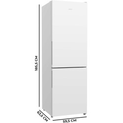 Cecotec réfrigérateur combiné 2 portes bolero coolmarket combi 322 blanc e. 322 l, hauteur 185 cm et largeur 60 cm, basse consom