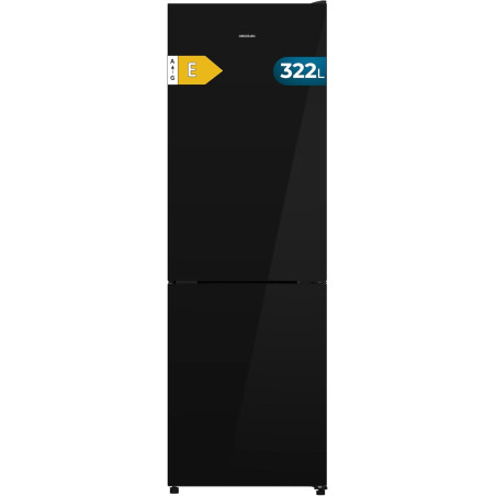 Cecotec réfrigérateur combiné total no frost de 322l bolero coolmarket combi 322i noir glass e. hauteur 185,5cm, 59,5cm de large