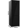 Cecotec réfrigérateur combiné total no frost de 322l bolero coolmarket combi 322i noir glass e. hauteur 185,5cm, 59,5cm de large
