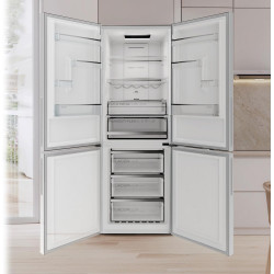 Cecotec réfrigérateur combiné total no frost de 322l bolero coolmarket combi 322i noir glass e. hauteur 185,5cm, 59,5cm de large