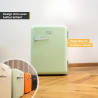 TZS First Austria - Mini Réfrigérateur Rétro 40L silencieux - Petit Minifrigo design vintage avec lumière intérieure et 2 compar