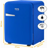 TZS First Austria - Mini Réfrigérateur Rétro 40L - Silencieux 22dB - Sans Compresseur pour Chambre & Bureau - Bleu foncé - Frigo