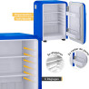 TZS First Austria - Mini Réfrigérateur Rétro 40L - Silencieux 22dB - Sans Compresseur pour Chambre & Bureau - Bleu foncé - Frigo