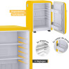 TZS First Austria - Mini Réfrigérateur Rétro 40L - Silencieux 22dB - Sans Compresseur pour Chambre & Bureau - Jaune - Frigo d'ap