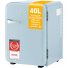 TZS First Austria - Mini Réfrigérateur Rétro 40L silencieux - Petit Minifrigo design vintage avec lumière intérieure et 2 compar