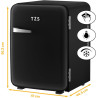 TZS First Austria - Mini Réfrigérateur Rétro 40L silencieux - Petit Minifrigo design vintage avec lumière intérieure et 2 compar