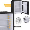 TZS First Austria - Mini Réfrigérateur Rétro 40L silencieux - Petit Minifrigo design vintage avec lumière intérieure et 2 compar