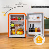 TZS First Austria - Mini Réfrigérateur Rétro 40L silencieux - Petit Minifrigo design vintage avec lumière intérieure et 2 compar