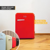 TZS First Austria - Mini Réfrigérateur Rétro 40L silencieux - Petit Minifrigo design vintage avec lumière intérieure et 2 compar