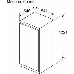 Bosch KIR41NSE0 Série 2 - Réfrigérateur, encastrable, Cool Airflow