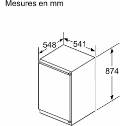 Bosch KIL22NSE0 Série 2 - Réfrigérateur, intégrable, éclairage LED