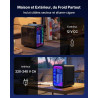 Upstreman Mini Frigo de Chambre, 4 Litres/6 Canettes, Mini Réfrigérateur avec Lumières à l'Infini, Refroidissement, 12V/220V, Mi