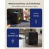 Upstreman Mini Frigo de Chambre, 4 Litres/6 Canettes, 7 Couleurs Éclairage, Petit Frigo avec Thermoélectrique, 12V/220V, Mini Fr