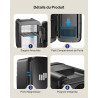 Upstreman Mini Frigo de Chambre, 4 Litres/6 Canettes, 7 Couleurs Éclairage, Petit Frigo avec Thermoélectrique, 12V/220V, Mini Fr